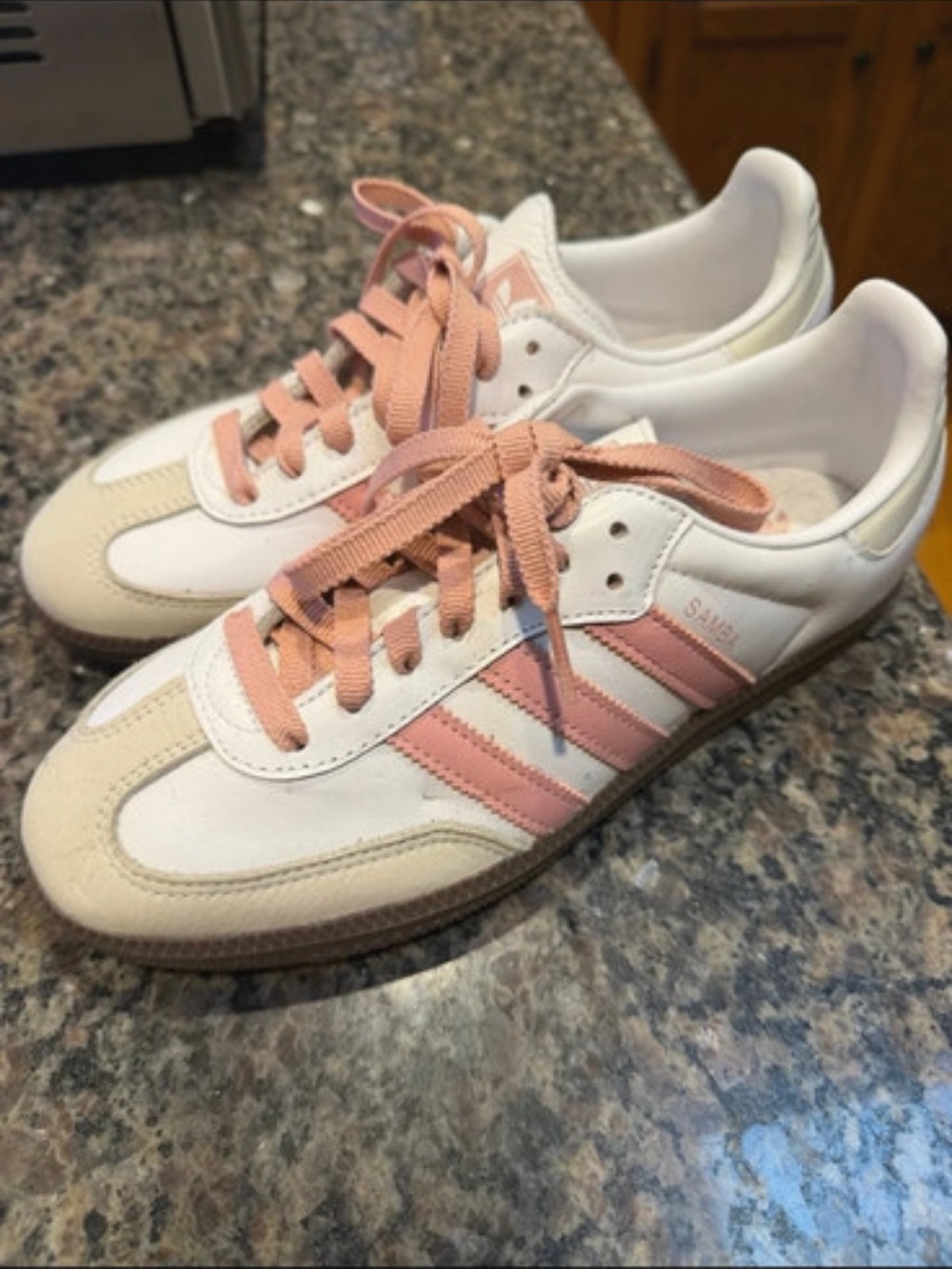 adidas Women's Samba Sneakers in White and Pink